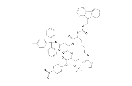 FMOC-LYS(BOC)-ASN(MTT)-THR(TBU)-PNAFMOC-LYSINE-ASPARAGINE-THREONINE-PARANITROANILINE