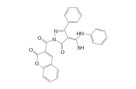 4-(mercapto(phenylamino)methylene)-1-(2-oxo-2H-chromene-3-carbonyl)-3-phenyl-1H-pyrazol-5(4H)-one