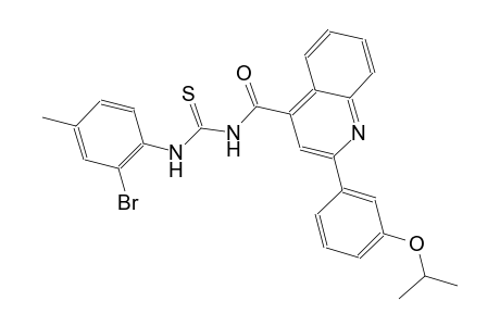 N-(2-bromo-4-methylphenyl)-N'-{[2-(3-isopropoxyphenyl)-4-quinolinyl]carbonyl}thiourea