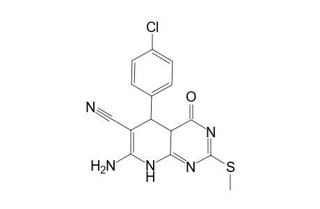7-Amino-6-cyano-5,8-dihydro-2-methylthio-5-(4"-chlorophenyl)pyrido[2,3-d]pyrimidin-4(3H)-one