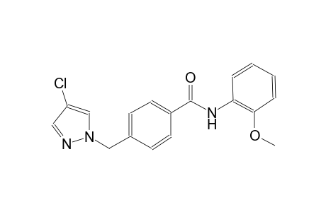 4-[(4-chloro-1H-pyrazol-1-yl)methyl]-N-(2-methoxyphenyl)benzamide
