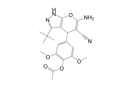 pyrano[2,3-c]pyrazole-5-carbonitrile, 4-[4-(acetyloxy)-3,5-dimethoxyphenyl]-6-amino-3-(1,1-dimethylethyl)-1,4-dihydro-