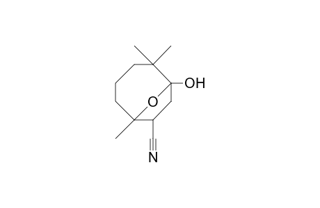 1-Hydroxy-2,2,6-trimethyl-9-oxabicyclo(4.2.1)nonane-7-carbonitrile