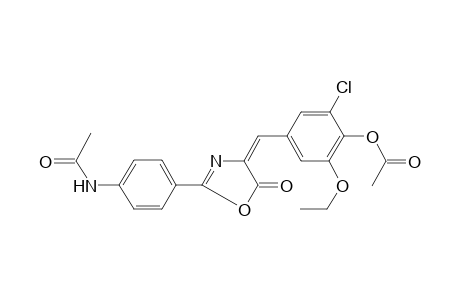 4-[(2-[4-(acetylamino)phenyl]-5-oxo-1,3-oxazol-4(5H)-ylidene)methyl]-2-chloro-6-ethoxyphenyl acetate