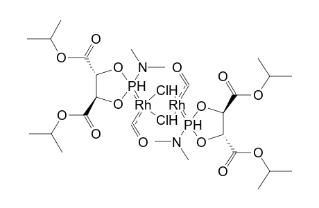 MU-DICHLORO-BIS(RHODIUMCARBONYL-2-DIMETHYLAMINO-4,5-DICARBISOPROPOXY-1,3,2-DIOXAPHOSPHOLANE)