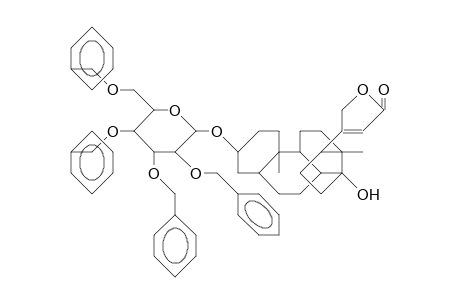 (3.beta.,5.beta.,14.beta.,17.beta.)-3-[(2,3,4,6-Tetra-O-benzyl.alpha.-L-glucopyranosyl)-oxy]-14-hydroxy-card-20(22)-enolide