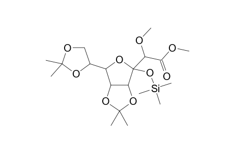 (2RS)-Methyl 4,5;7,8-Di-O-isopropylidene-2-O-methyl-3-O-trimethylsilyl-.alpha.,D-manno-glycero-3,6-furanso-3-octulosonate