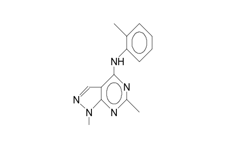 1,6-Dimethyl-N-(2-tolyl)-1H-pyrazolo(3,4-D)pyrimidin-4-amine