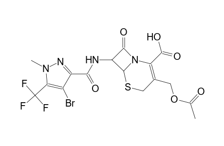 3-[(acetyloxy)methyl]-7-({[4-bromo-1-methyl-5-(trifluoromethyl)-1H-pyrazol-3-yl]carbonyl}amino)-8-oxo-5-thia-1-azabicyclo[4.2.0]oct-2-ene-2-carboxylic acid