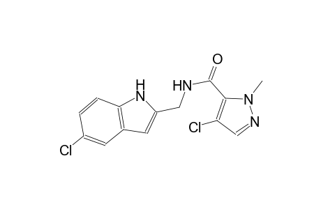 4-chloro-N-[(5-chloro-1H-indol-2-yl)methyl]-1-methyl-1H-pyrazole-5-carboxamide