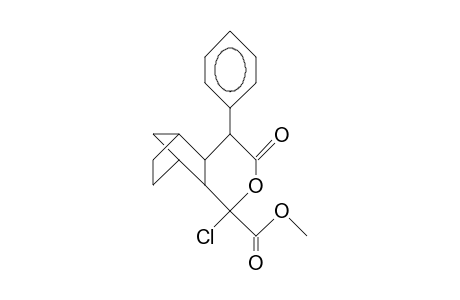 3-Chloro-3-methoxycarbonyl-6-phenyl-4-oxa-tricyclo(6.2.1.0/2,7/)undecan-5-one