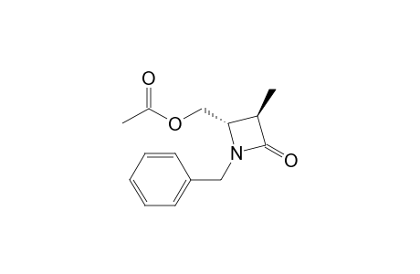 trans-4-Acetoxymethyl-1-benzyl-3-methylazetidin-2-one