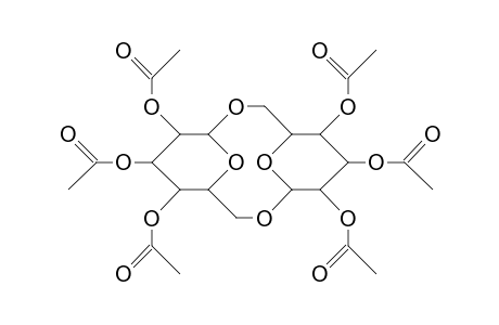 5,6,7,12,13,14-Hexaacetoxy-2,9,15,16-tetraoxa-tricyclo(9.3.1.1/4,8/)hexadecane