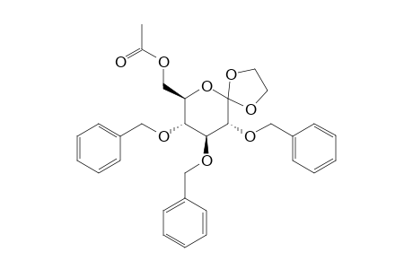 6-O-acetyl-2,3,4-tri-O-benzyl-1-deoxy-1,1-ethylenedioxy-D-glucopyranose