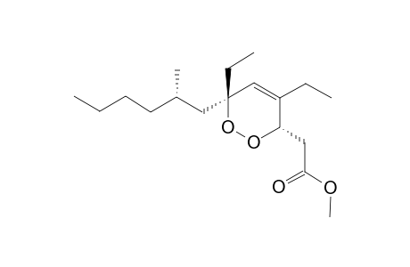 2-[(3S,6R)-4,6-diethyl-6-[(2S)-2-methylhexyl]-3H-1,2-dioxin-3-yl]acetic acid methyl ester