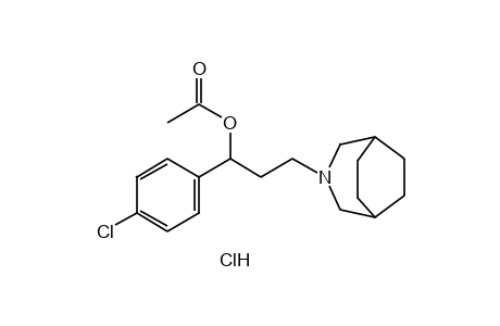 alpha-(p-CHLOROPHENYL)-3-AZABICYCLO[3.2.2]NONANE-3-PROPANOL, ACETATE, HYDROCHLORIDE