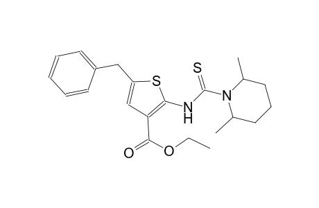 ethyl 5-benzyl-2-{[(2,6-dimethyl-1-piperidinyl)carbothioyl]amino}-3-thiophenecarboxylate