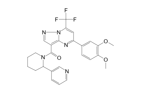[5-(3,4-dimethoxyphenyl)-7-(trifluoromethyl)-3-pyrazolo[1,5-a]pyrimidinyl]-[2-(3-pyridinyl)-1-piperidinyl]methanone