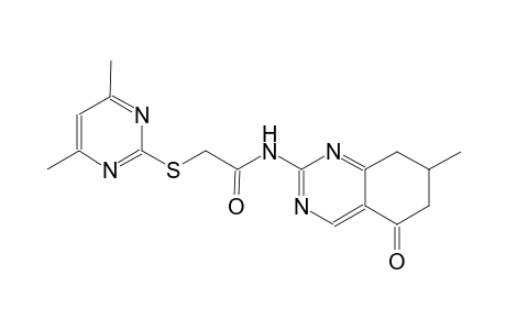 acetamide, 2-[(4,6-dimethyl-2-pyrimidinyl)thio]-N-(5,6,7,8-tetrahydro-7-methyl-5-oxo-2-quinazolinyl)-
