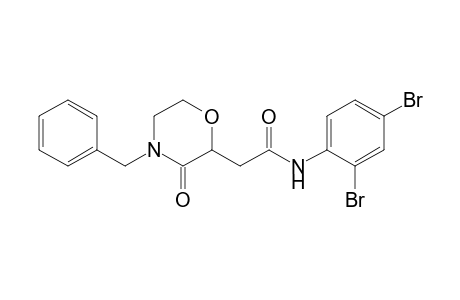 2-(4-benzyl-3-keto-morpholin-2-yl)-N-(2,4-dibromophenyl)acetamide