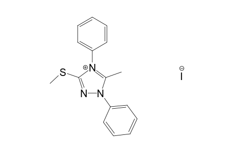 5-Methyl-3-(methylthio)-1,4-diphenyl-1H-1,2,4-triazolium iodide