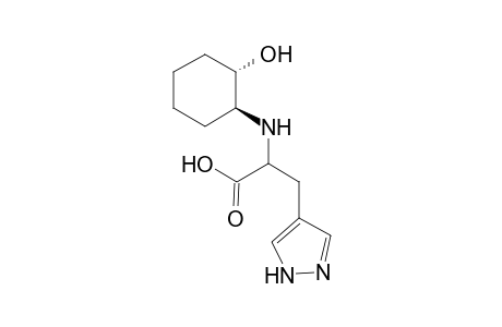 2-[[(1S,2S)-2-hydroxycyclohexyl]amino]-3-(1H-pyrazol-4-yl)propanoic acid