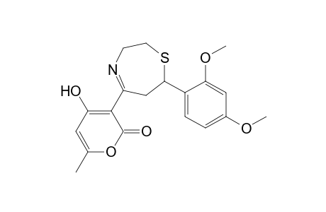 3-[7-(2,4-Dimethoxy-phenyl)-2,3,6,7-tetrahydro-[1,4]thiazepin-5-yl]-4-hydroxy-6-methyl-pyran-2-one