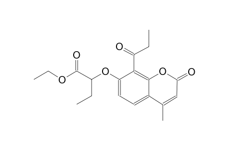 ethyl 2-[(4-methyl-2-oxo-8-propionyl-2H-chromen-7-yl)oxy]butanoate