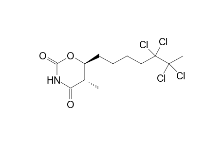 trans-5-Methyl-6-(5,5',6,6'-tetrachloroheptyl)-1-oxa-3-azacyclohexane-2,4-dione