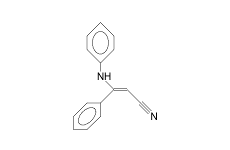 (E)-3-Anilino-3-phenyl-prop-2-enenitrile