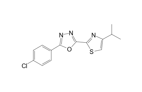 2-(4-Chlorophenyl)-5-(4-isopropylthiazol-2-yl)-1,3,4-oxadiazole