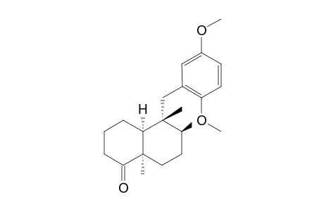 (4aR*,5S*,6R*,8aS*)-5-{(2,5-Dimethoxyphenyl)methyl]-5,6,8a-trimethyldecahydronaphthalen-1(2H)-one