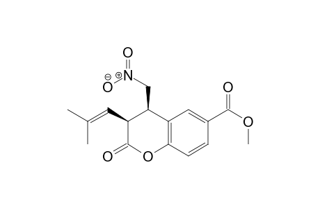 (3S,4R)-Methyl 3-(2-methylprop-1-en-1-yl)-4-(nitromethyl)-2-oxochroman-6-carboxylate