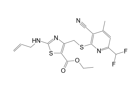 ethyl 2-(allylamino)-4-({[3-cyano-6-(difluoromethyl)-4-methyl-2-pyridinyl]sulfanyl}methyl)-1,3-thiazole-5-carboxylate