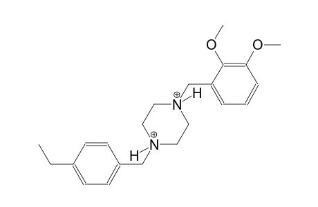 1-(2,3-dimethoxybenzyl)-4-(4-ethylbenzyl)piperazinediium