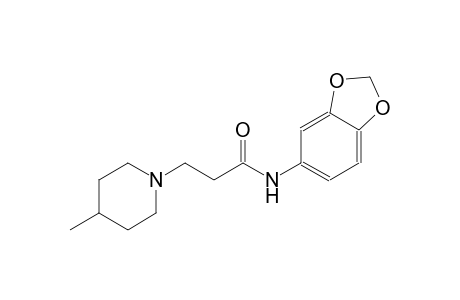 1-piperidinepropanamide, N-(1,3-benzodioxol-5-yl)-4-methyl-