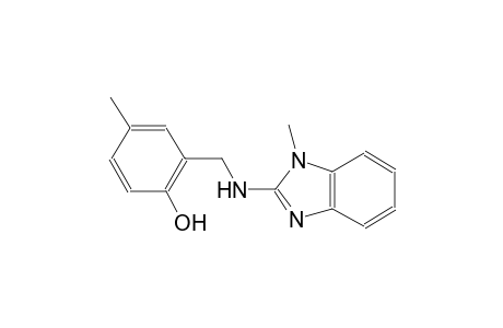 4-methyl-2-{[(1-methyl-1H-benzimidazol-2-yl)amino]methyl}phenol