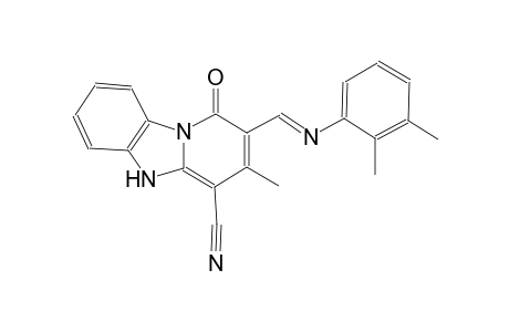 2-{(E)-[(2,3-dimethylphenyl)imino]methyl}-3-methyl-1-oxo-1,5-dihydropyrido[1,2-a]benzimidazole-4-carbonitrile
