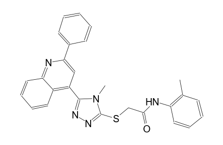 N-(2-methylphenyl)-2-{[4-methyl-5-(2-phenyl-4-quinolinyl)-4H-1,2,4-triazol-3-yl]sulfanyl}acetamide