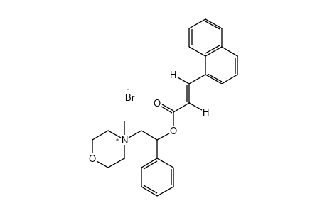 4-(beta-HYDROXYPHENETHYL)-4-METHYLMORPHOLINIUM BROMIDE, trans-1-NAPHTHALENEACRYLATE