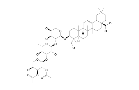 SAPINMUSAPONIN-M;HEDERAGENIN-3-O-(2,3-O-DIACETYL-BETA-D-XYLOPYRANOSYL)-(1->3)-ALPHA-L-RHAMNOPYRANOSYL-(1->2)-ALPHA-L-ARABINOPYRANOSIDE