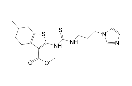 methyl 2-[({[3-(1H-imidazol-1-yl)propyl]amino}carbothioyl)amino]-6-methyl-4,5,6,7-tetrahydro-1-benzothiophene-3-carboxylate