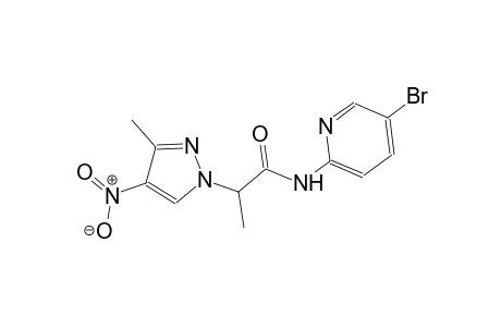 N-(5-bromo-2-pyridinyl)-2-(3-methyl-4-nitro-1H-pyrazol-1-yl)propanamide