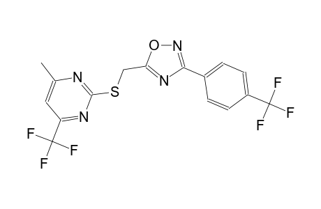 4-methyl-6-(trifluoromethyl)-2-pyrimidinyl {3-[4-(trifluoromethyl)phenyl]-1,2,4-oxadiazol-5-yl}methyl sulfide