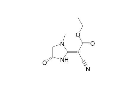 Ethyl 2-cyano-2-(1-methyl-4-oxo-2-imidazolidinylidene)acetate