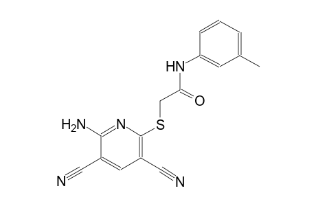 2-[(6-amino-3,5-dicyano-2-pyridinyl)sulfanyl]-N-(3-methylphenyl)acetamide