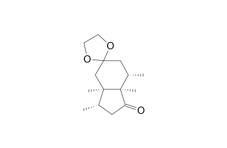 Spiro[1,3-dioxolane-2,5'-[5H]inden]-1'(4'H)-one, hexahydro-3',3'a,7',7'a-tetramethyl-, (3'.alpha.,3'a.alpha.,7'.alpha.,7'a.alpha.)-(.+-.)-