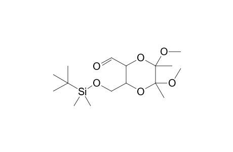 3-[(t-Butyldimethylsilyl)oxy]methyl-5,6-dimethoxy-5,6-dimethyl-1,4-dioxane-2-carbaldehyde