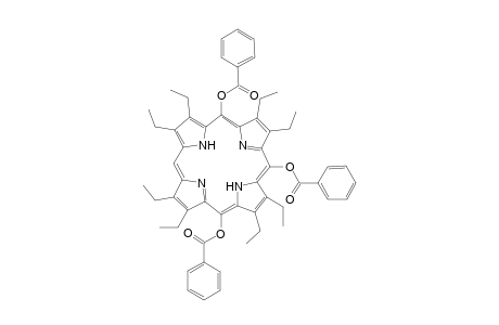 21H,23H-Porphine-5,10,15-triol, 2,3,7,8,12,13,17,18-octaethyl-, tribenzoate (ester)