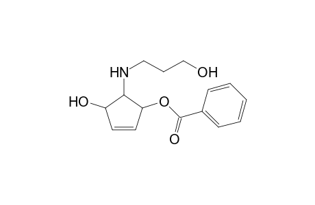 4-Hydroxy-5-[(3'-hydroxypropyl)amino]cyclopent-2-enyl benzoate